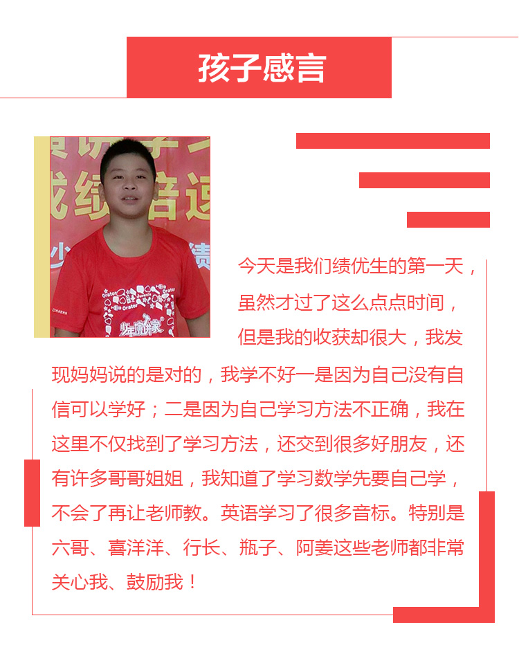 少年演讲家绩优生